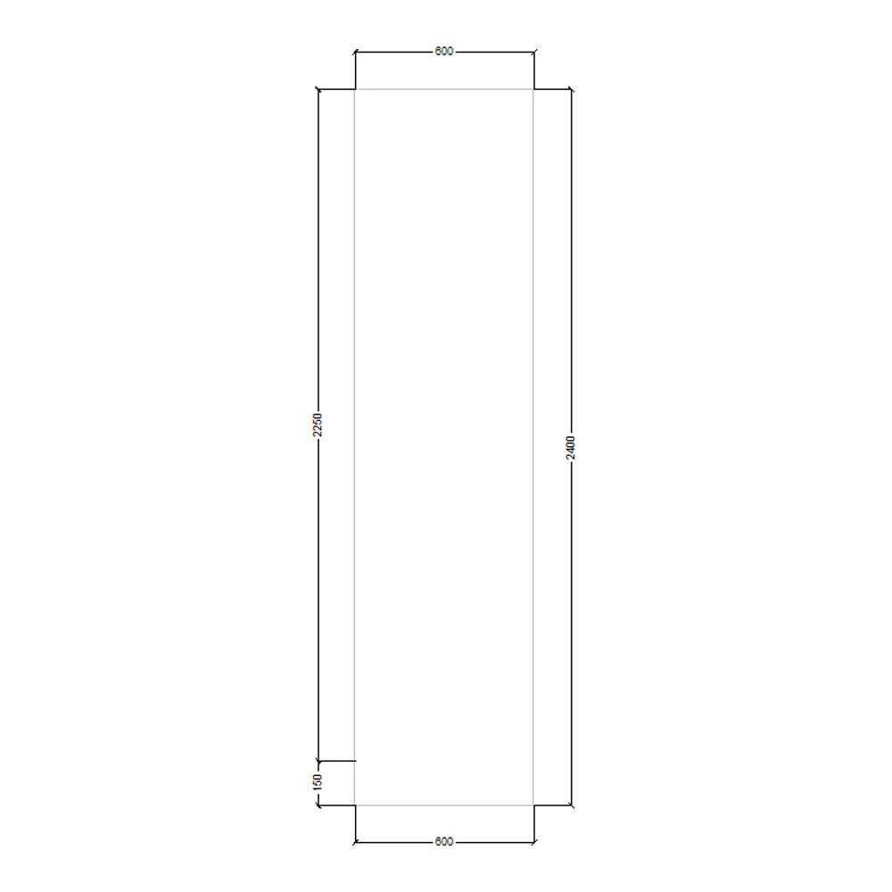 350mm Tall End Panel