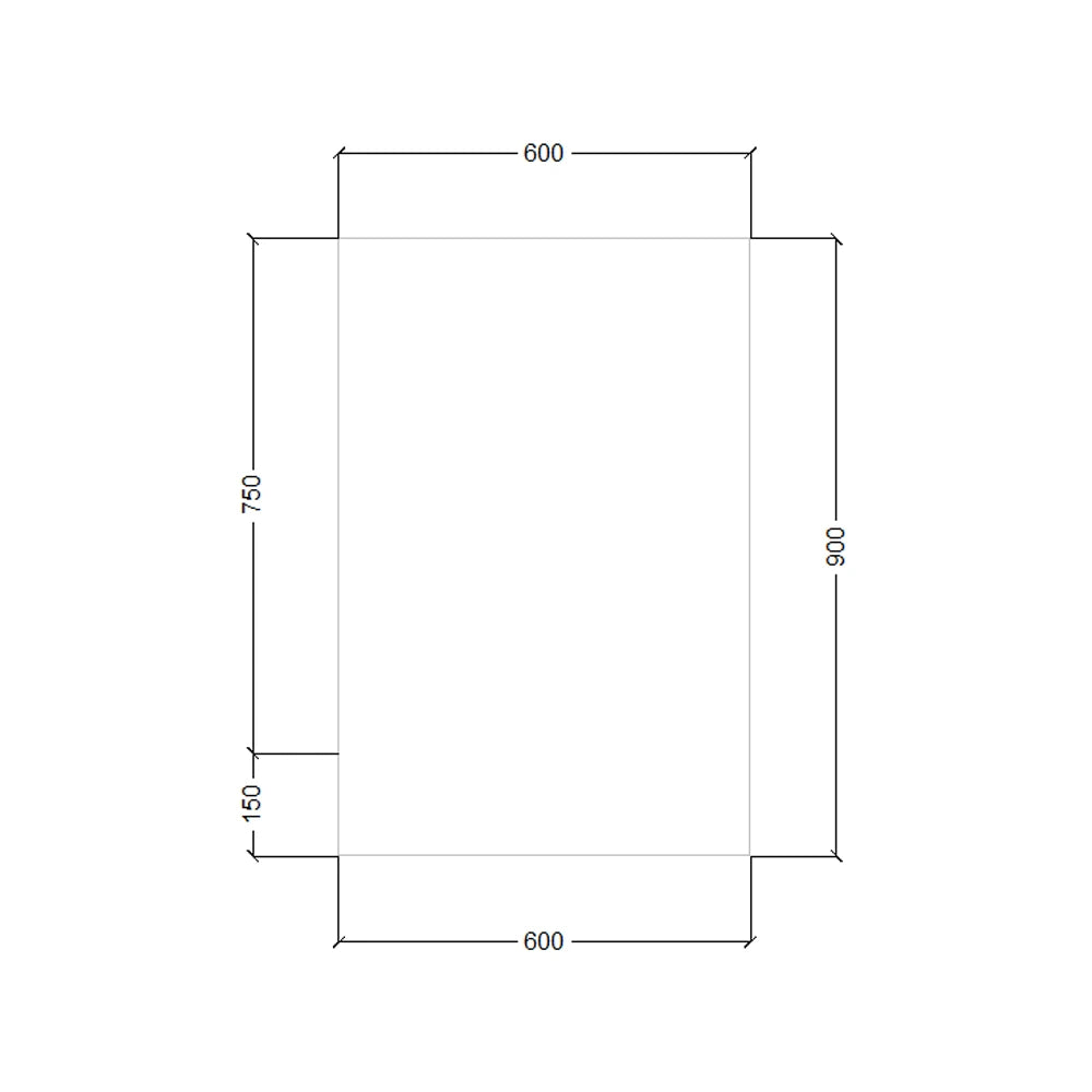 600mm Base End Panel