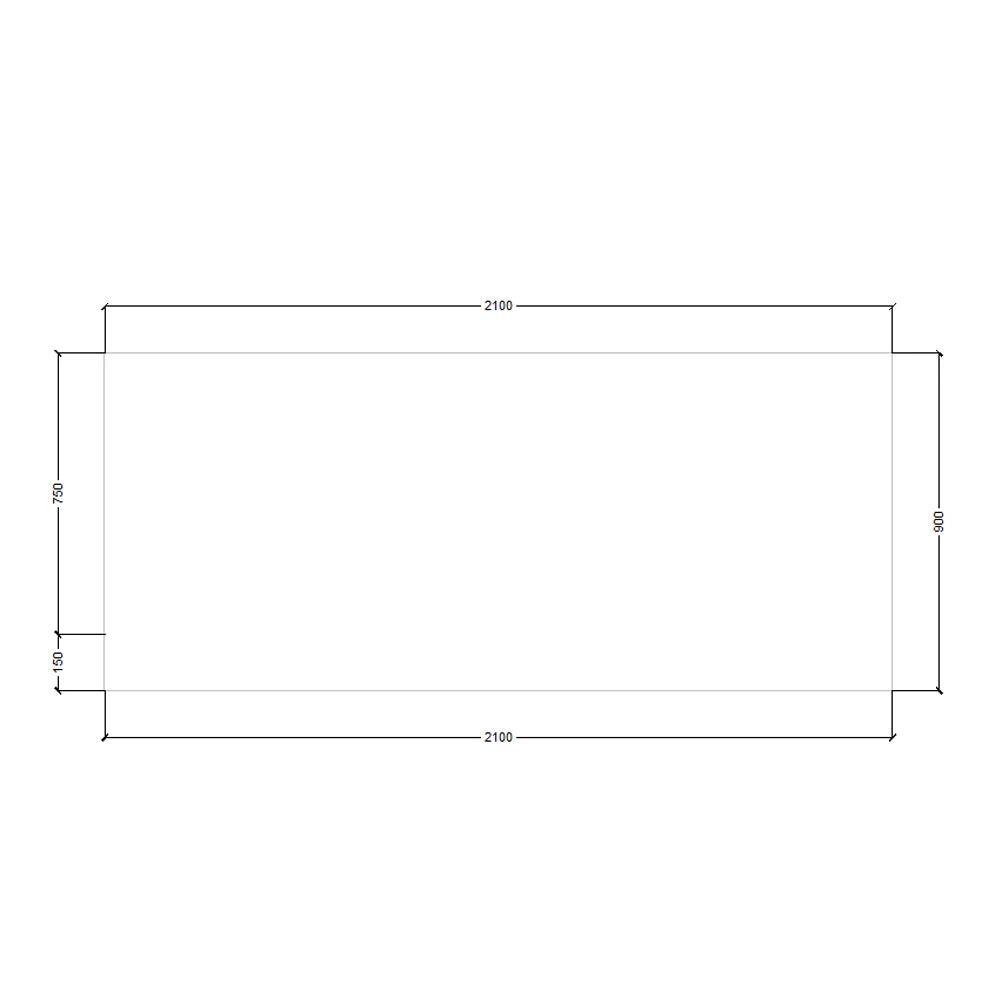 900mm Breakfast Bar Back Panel