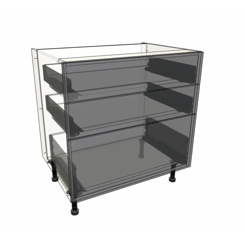 800mm 3 Drawer Base Cabinet