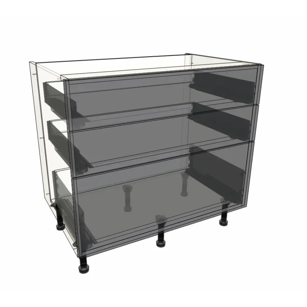 900mm 3 Drawer Base Cabinet