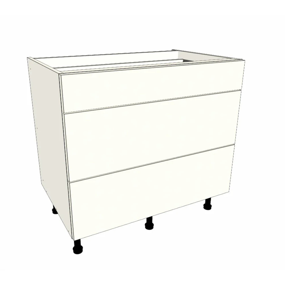 1000mm 3 Drawer Hob Base Cabinet (2x Draw 283mm x 595mm) & 1x Draw (145mm x 595mm)
