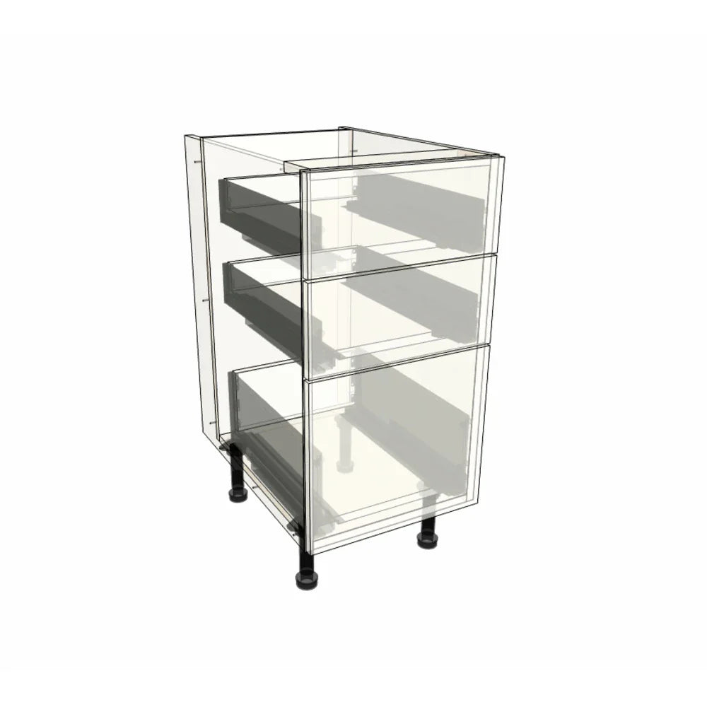 400mm 3 Drawer Base Cabinet