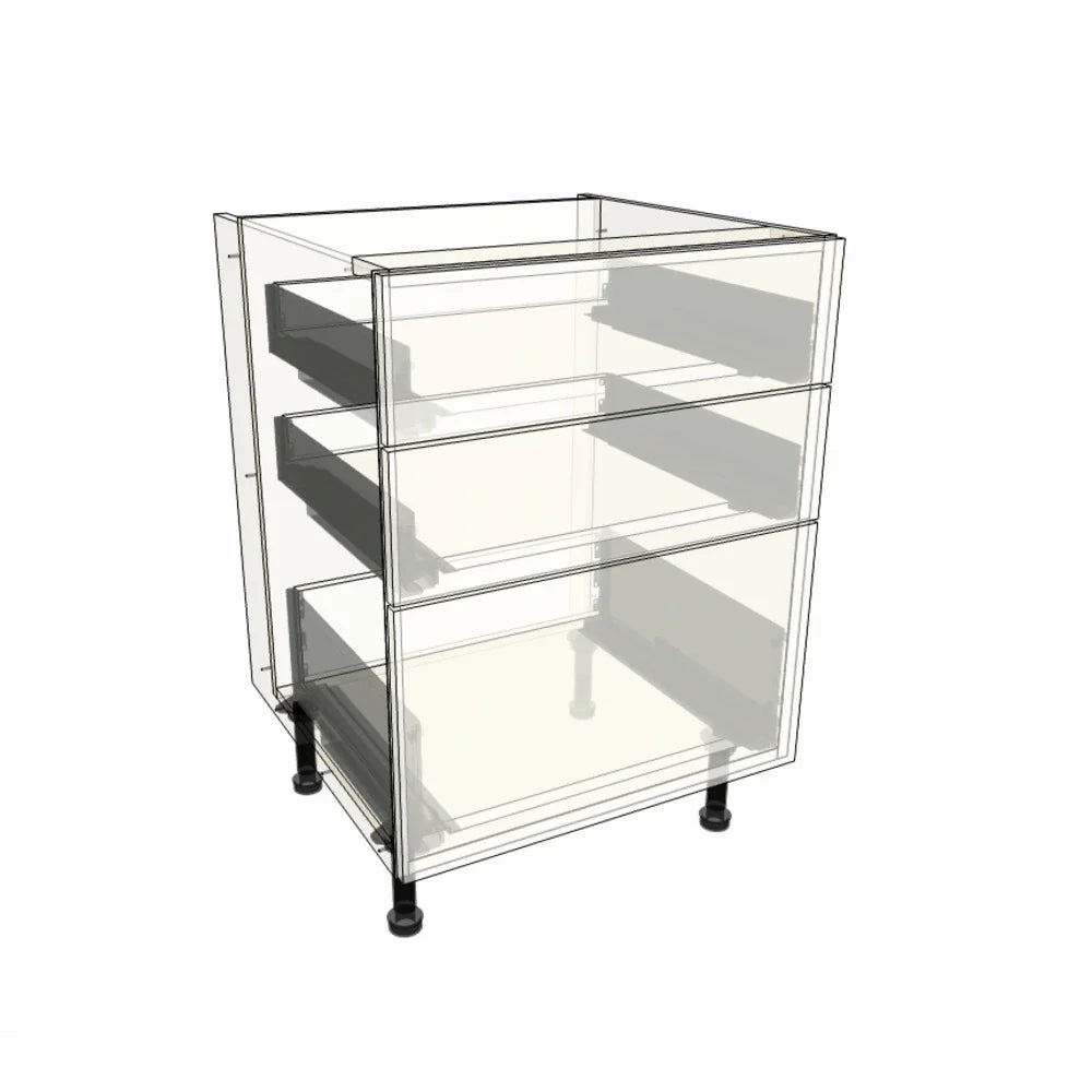 600mm 3 Drawer Base Cabinet