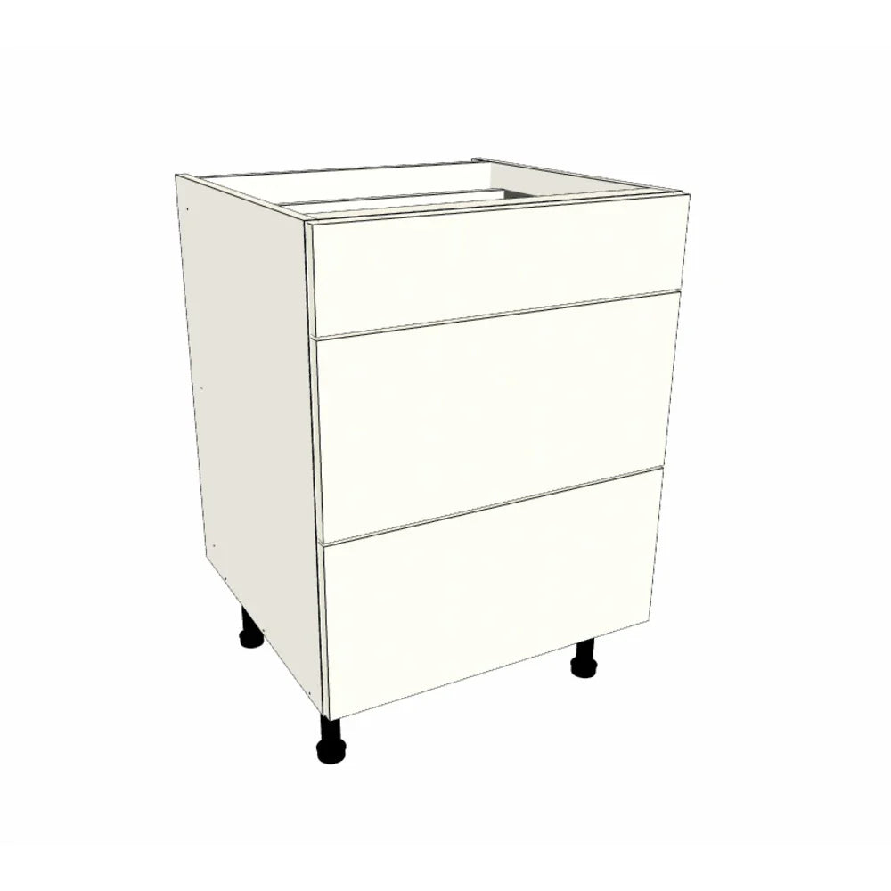 600mm 3 Drawer Hob Base Cabinet (2x Draw 283mm x 595mm) & 1x Draw (145mm x 595mm)