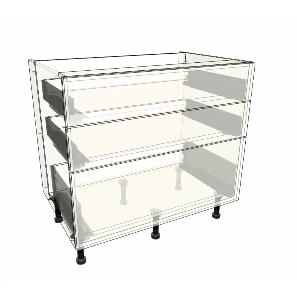 900mm 3 Drawer Base Cabinet