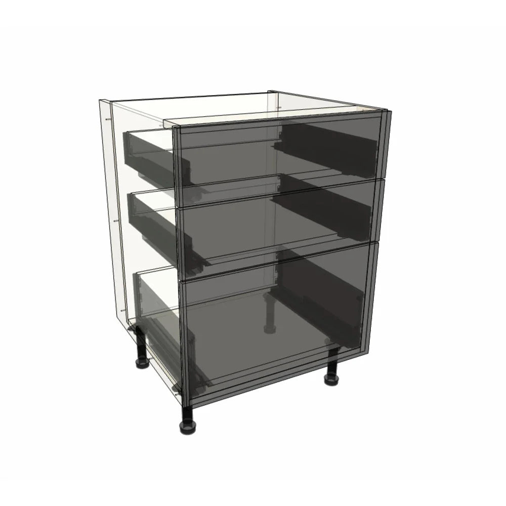 600mm 3 Drawer Base Cabinet