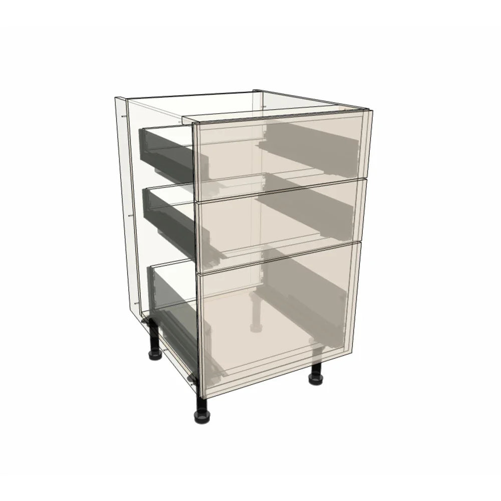 500mm 3 Drawer Base Cabinet