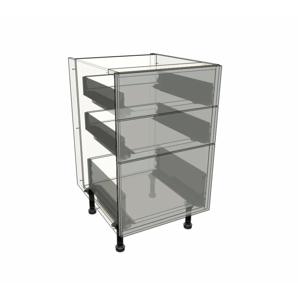 500mm 3 Drawer Base Cabinet