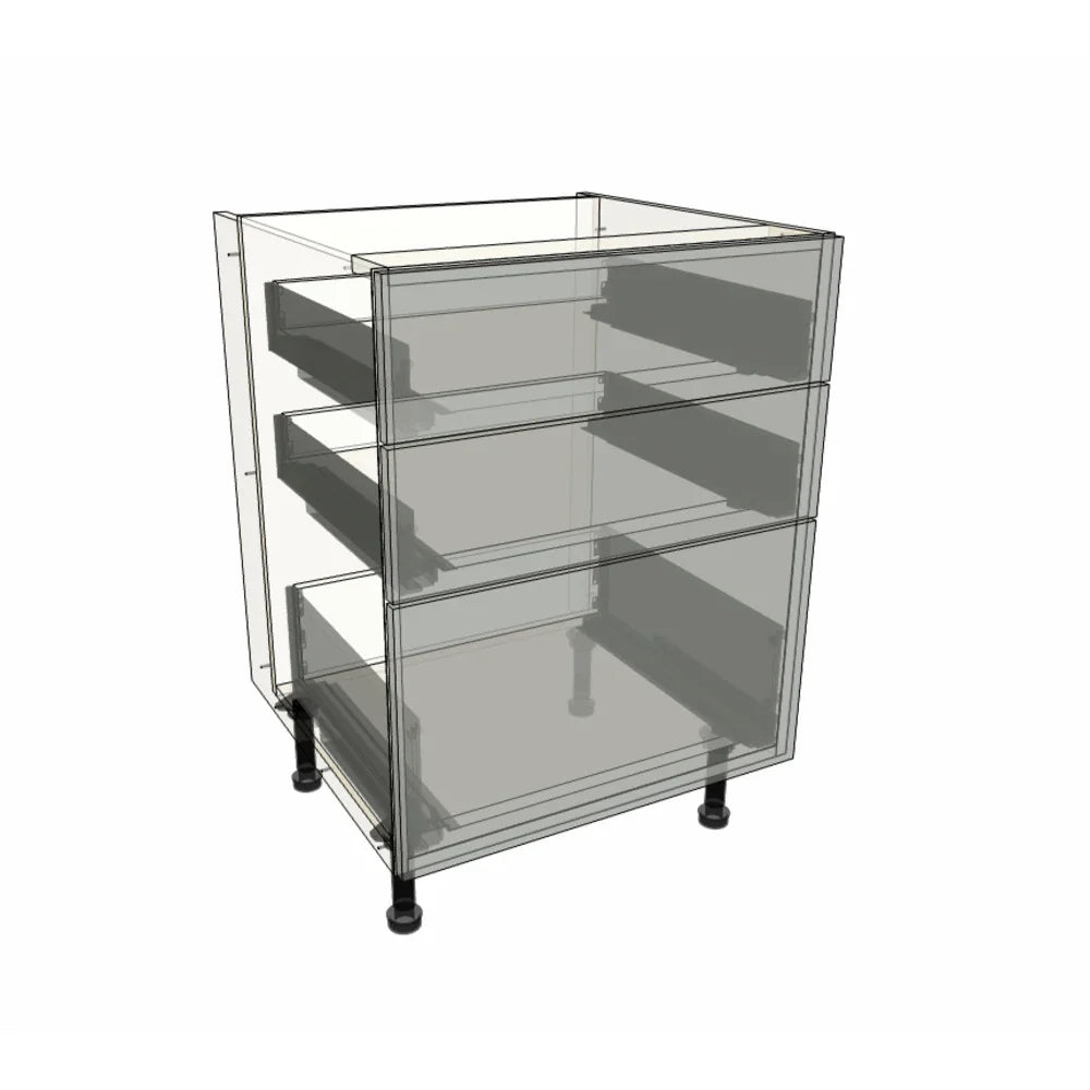 600mm 3 Drawer Base Cabinet