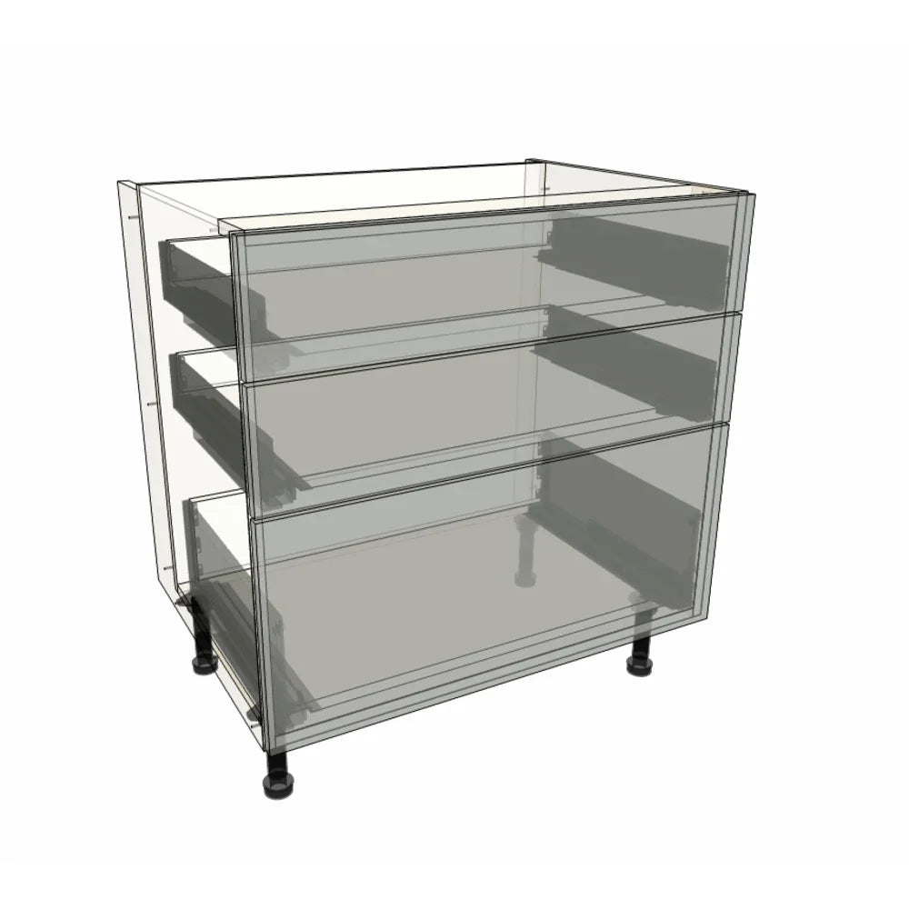 800mm 3 Drawer Base Cabinet