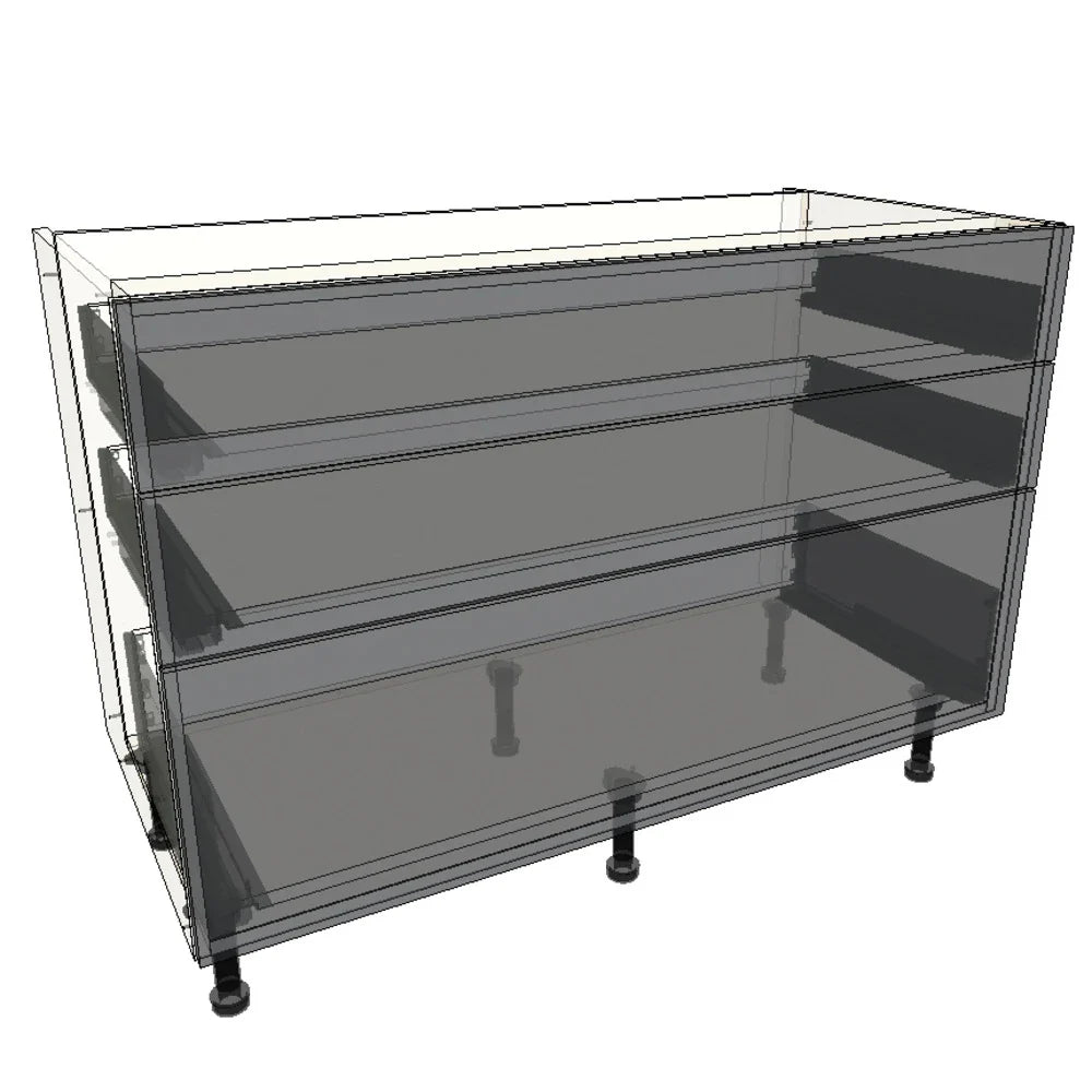 1200mm 3 Drawer Base Cabinet