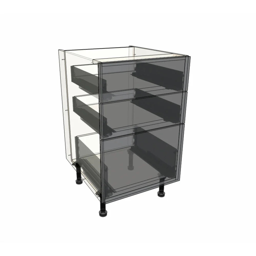 500mm 3 Drawer Base Cabinet
