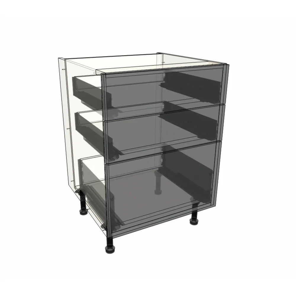 600mm 3 Drawer Base Cabinet