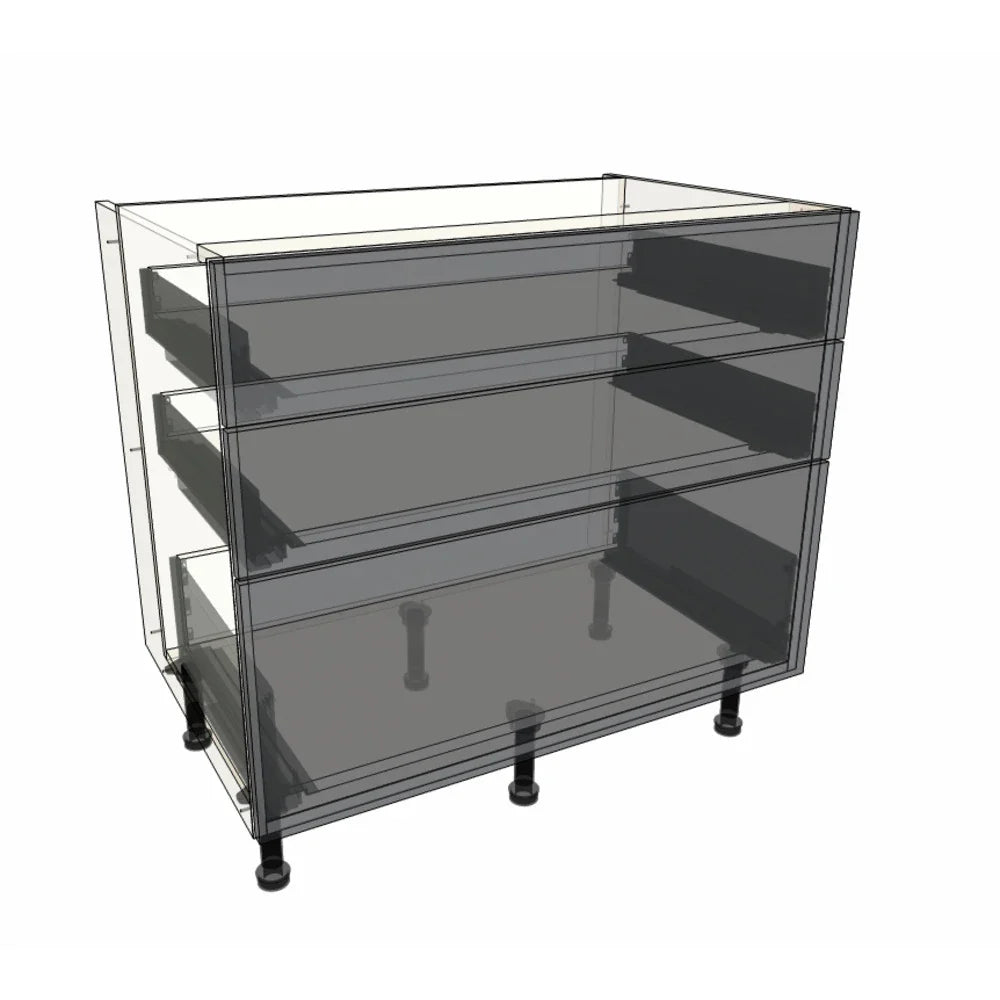 900mm 3 Drawer Base Cabinet