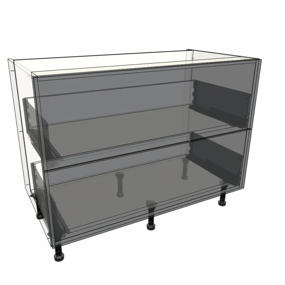 1100mm 2 Drawer Base Cabinet
