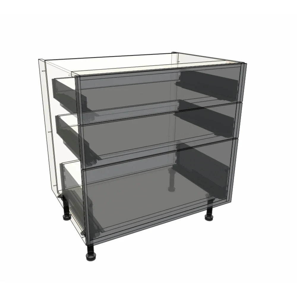 800mm 3 Drawer Base Cabinet