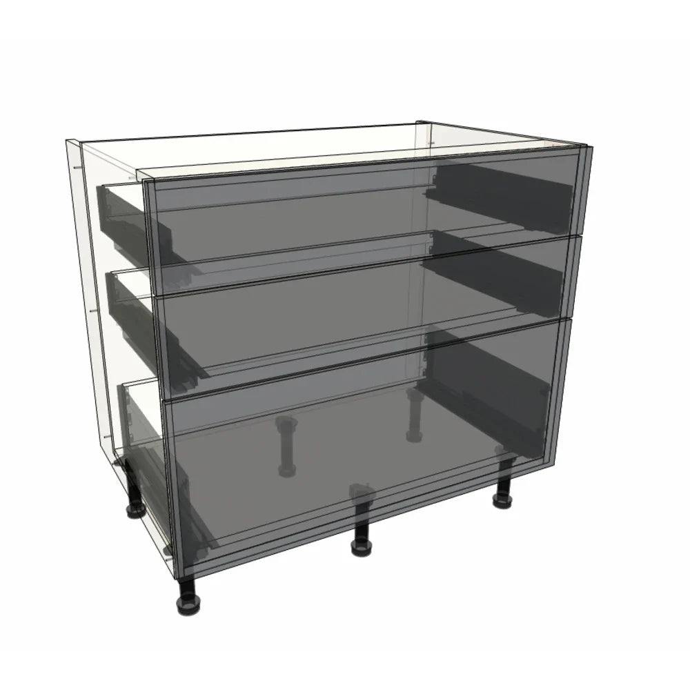 900mm 3 Drawer Base Cabinet