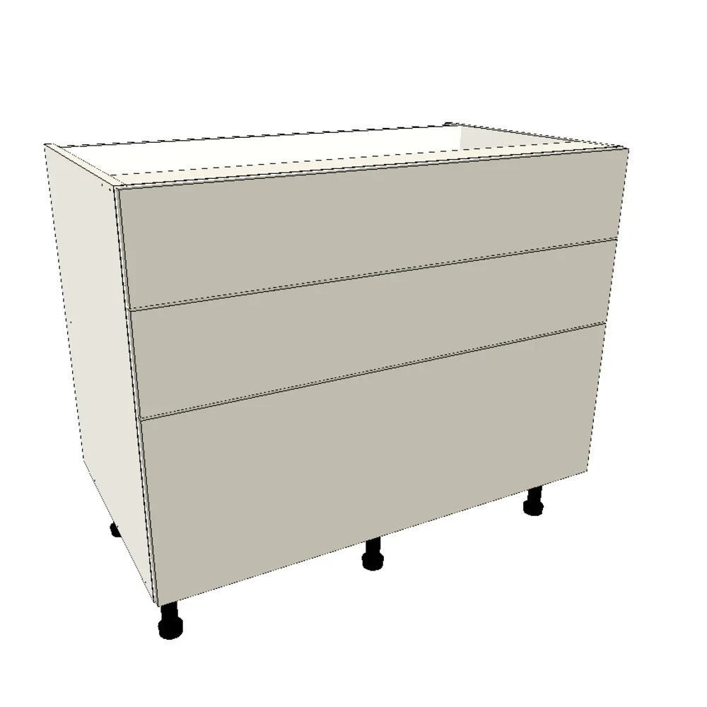 1000mm 3 Drawer Base Cabinet