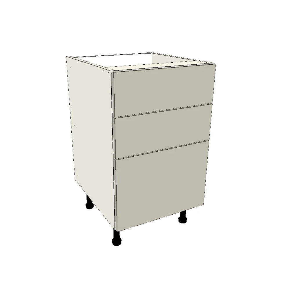 500mm 3 Drawer Base Cabinet