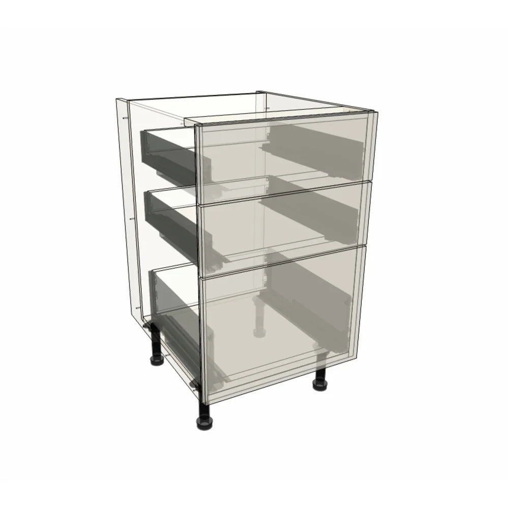 500mm 3 Drawer Base Cabinet