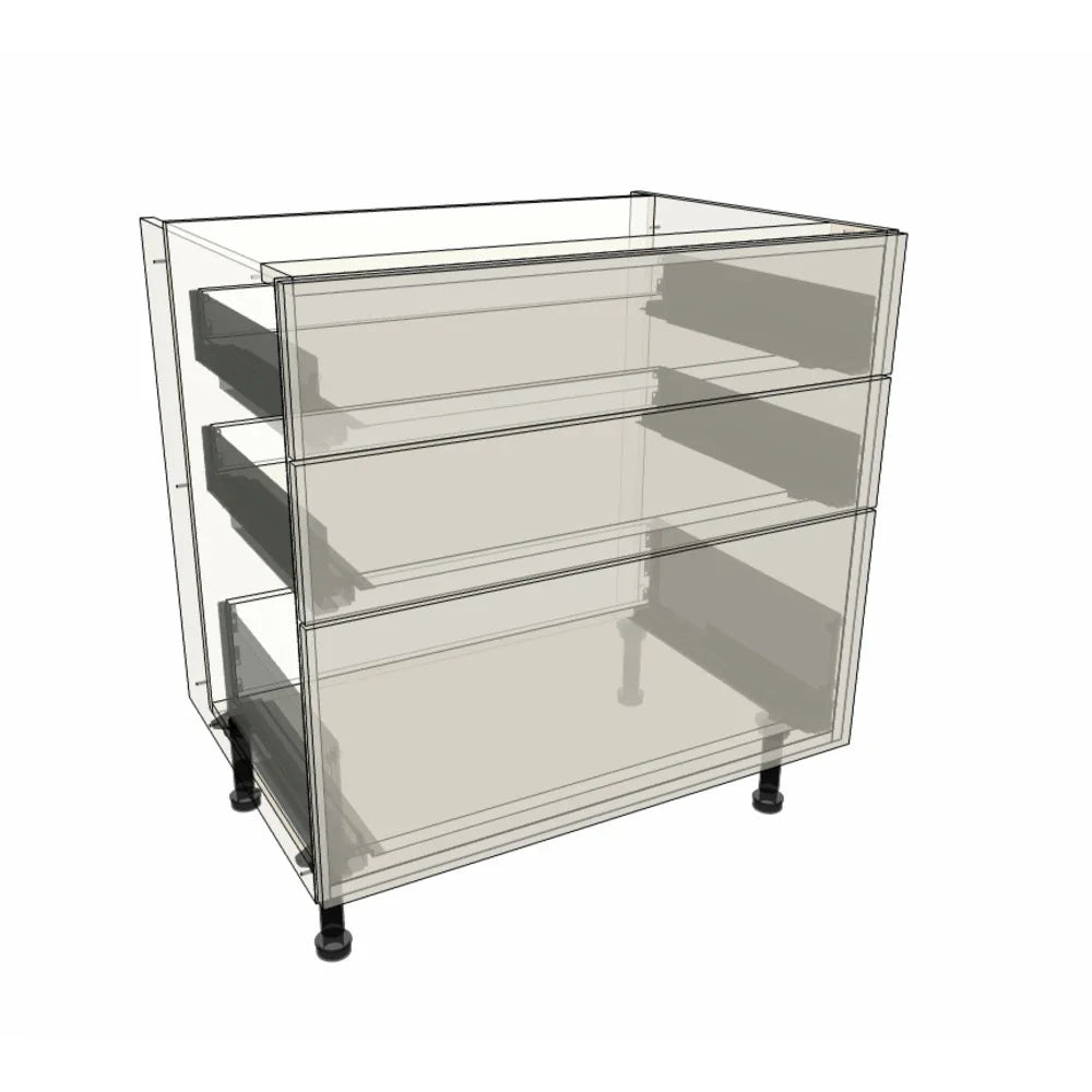 800mm 3 Drawer Base Cabinet