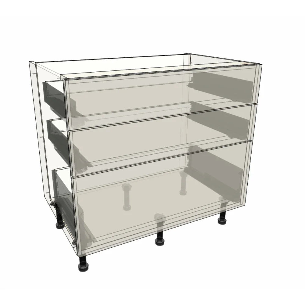 900mm 3 Drawer Base Cabinet