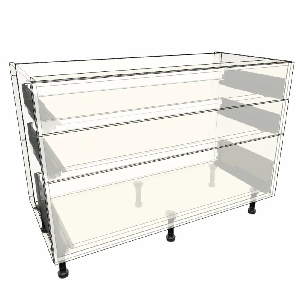 1200mm 3 Drawer Base Cabinet