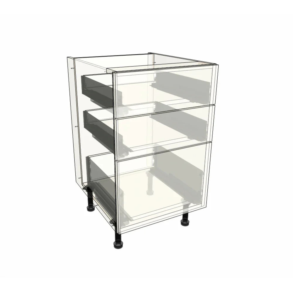 500mm 3 Drawer Base Cabinet