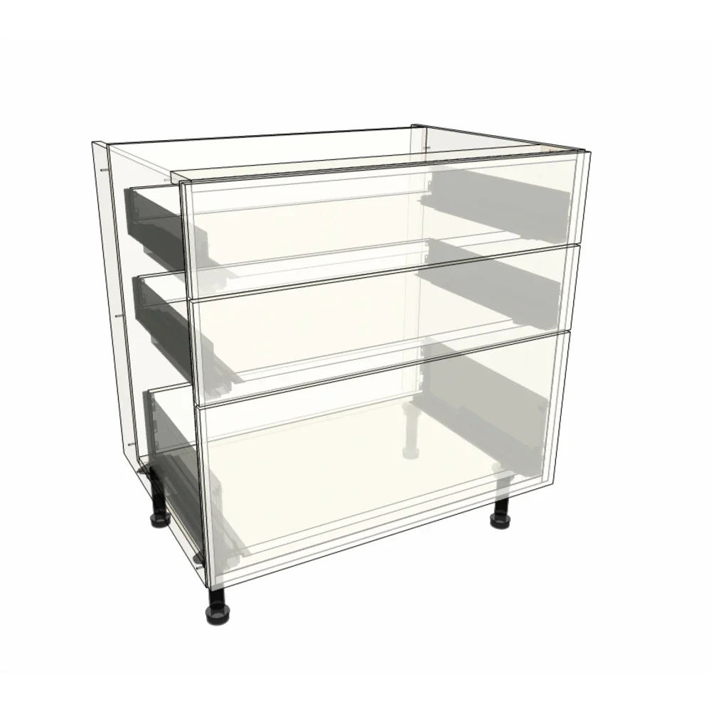 800mm 3 Drawer Base Cabinet
