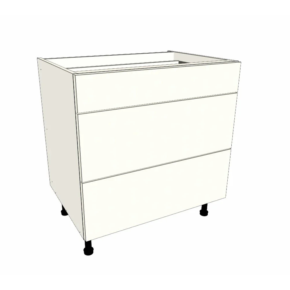 800mm 3 Drawer Hob Base Cabinet (2x Draw 283mm x 595mm) & 1x Draw (145mm x 595mm)