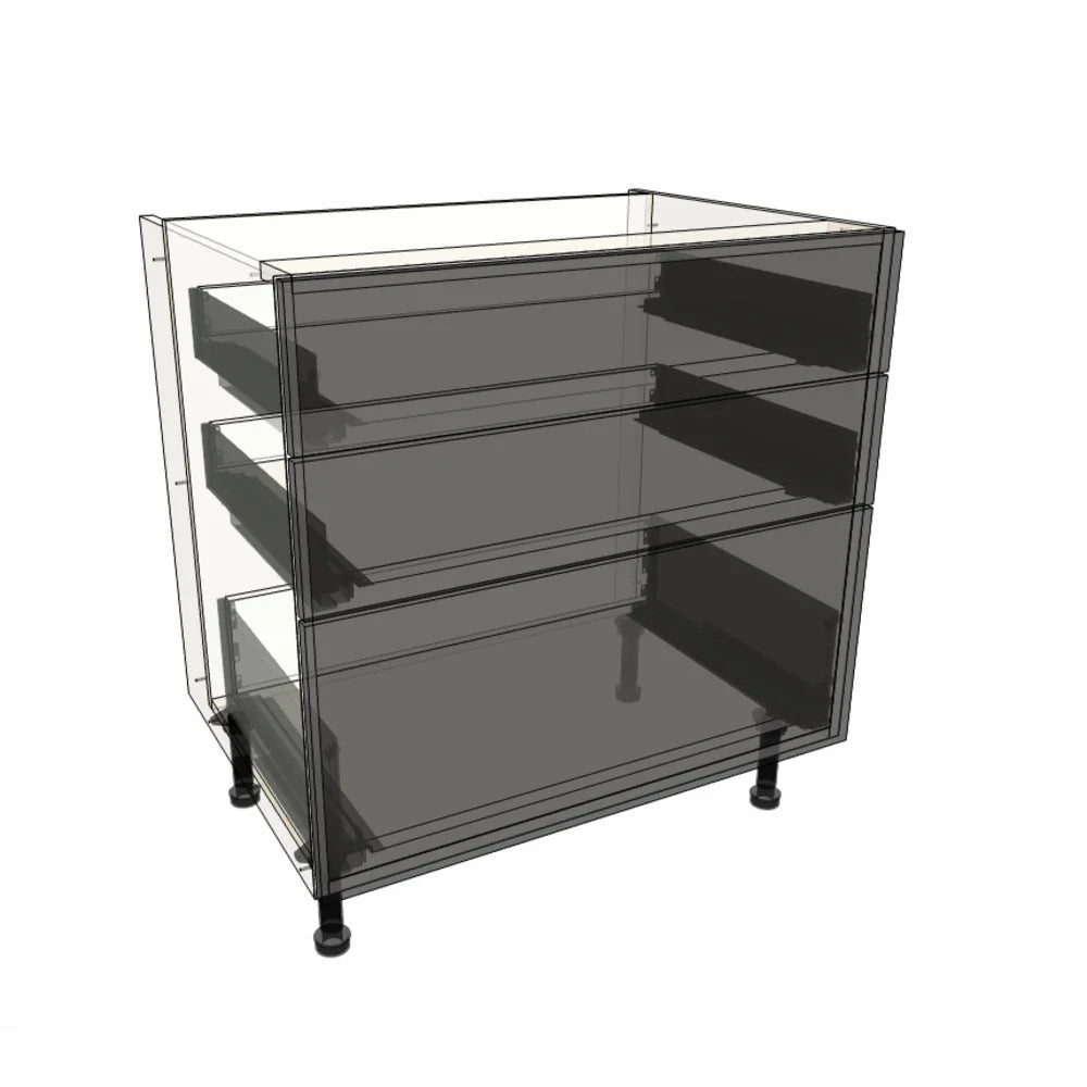 800mm 3 Drawer Base Cabinet