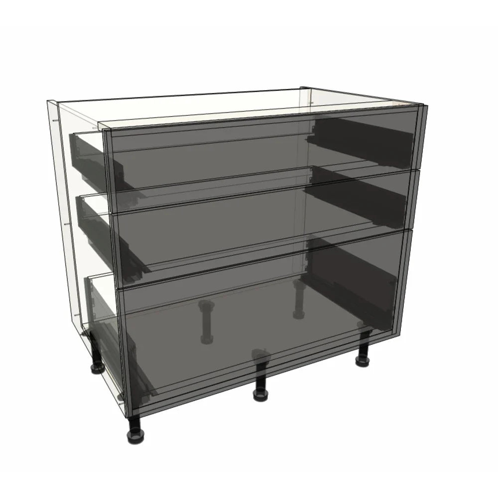 900mm 3 Drawer Base Cabinet