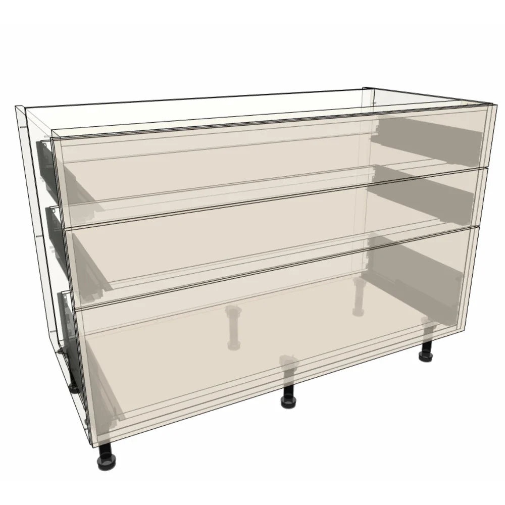 1200mm 3 Drawer Base Cabinet