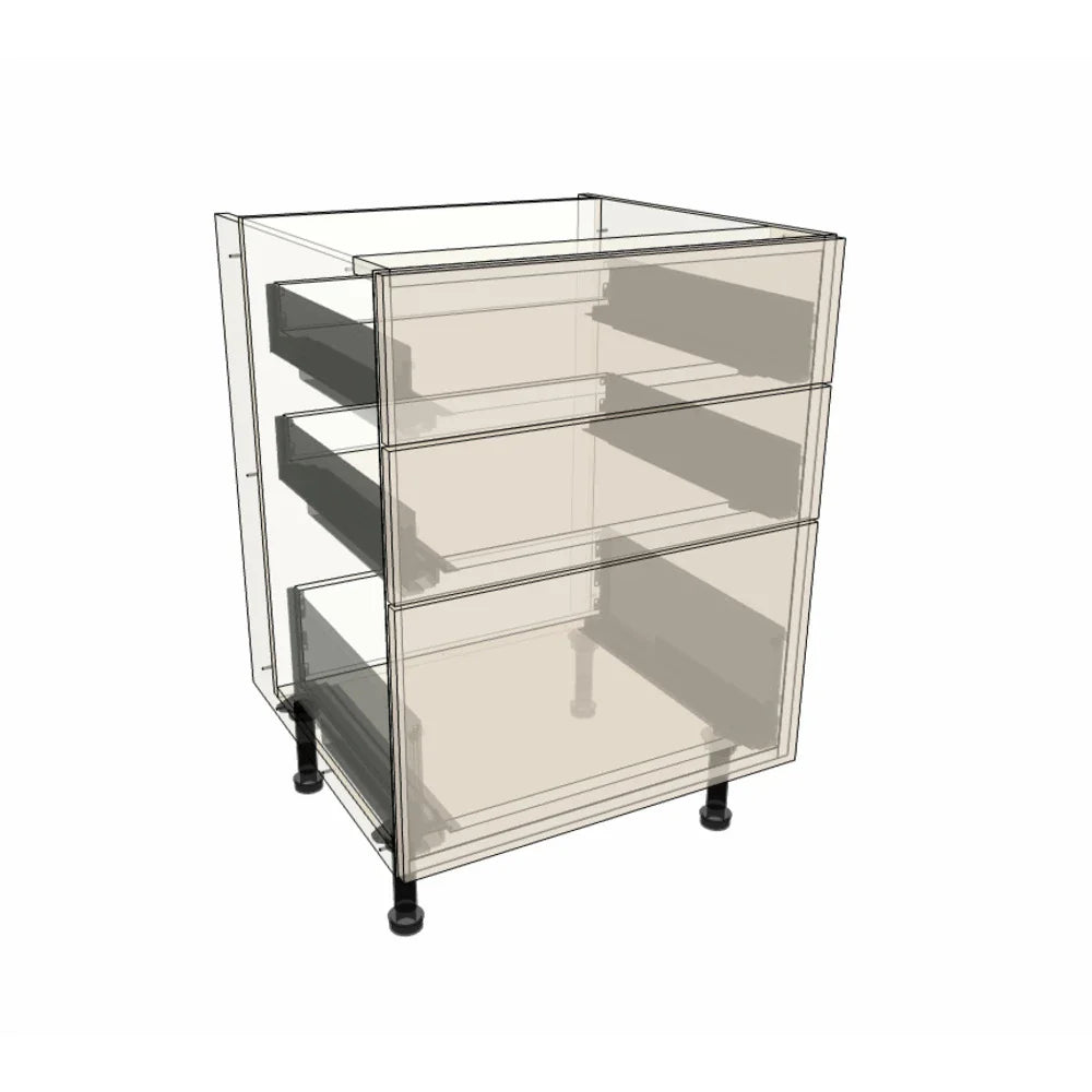 600mm 3 Drawer Base Cabinet