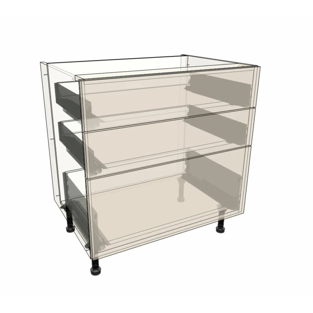 800mm 3 Drawer Base Cabinet
