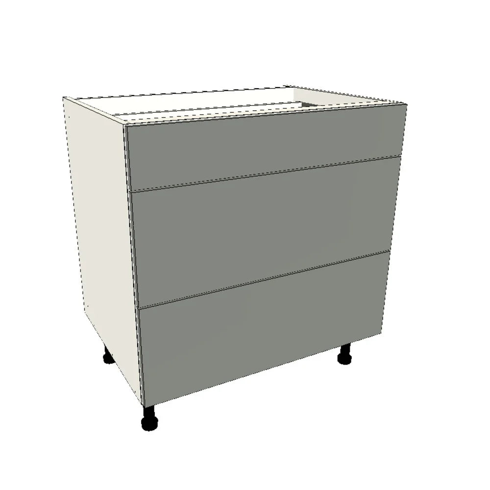 800mm 3 Drawer Hob Base Cabinet (2x Draw 283mm x 595mm) & 1x Draw (145mm x 595mm)
