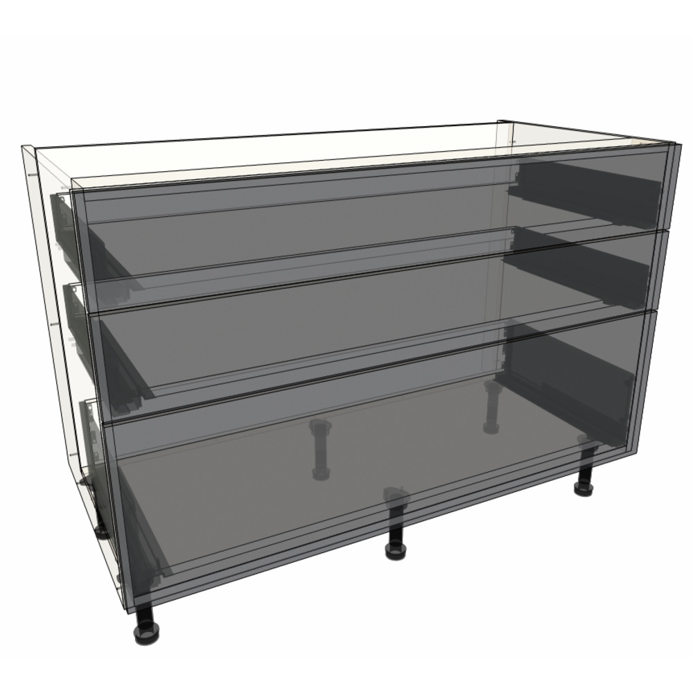 1200mm 3 Drawer Base Cabinet