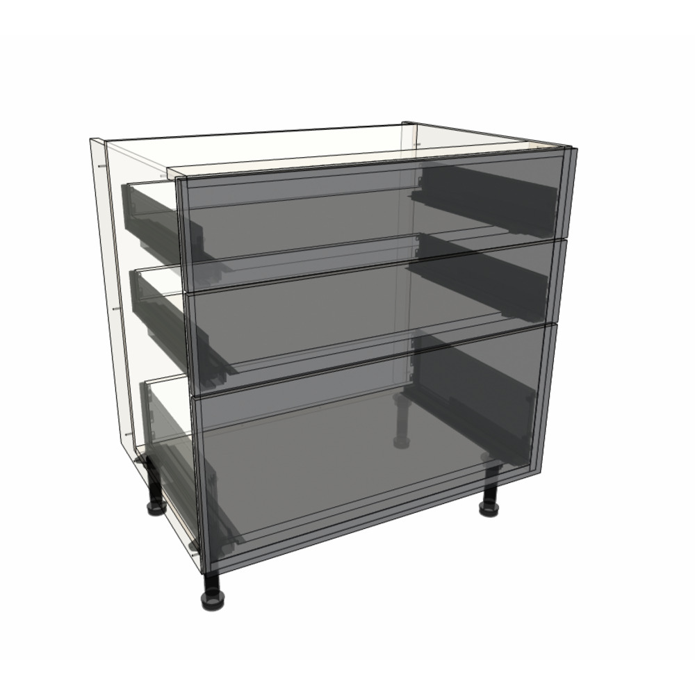 800mm 3 Drawer Base Cabinet