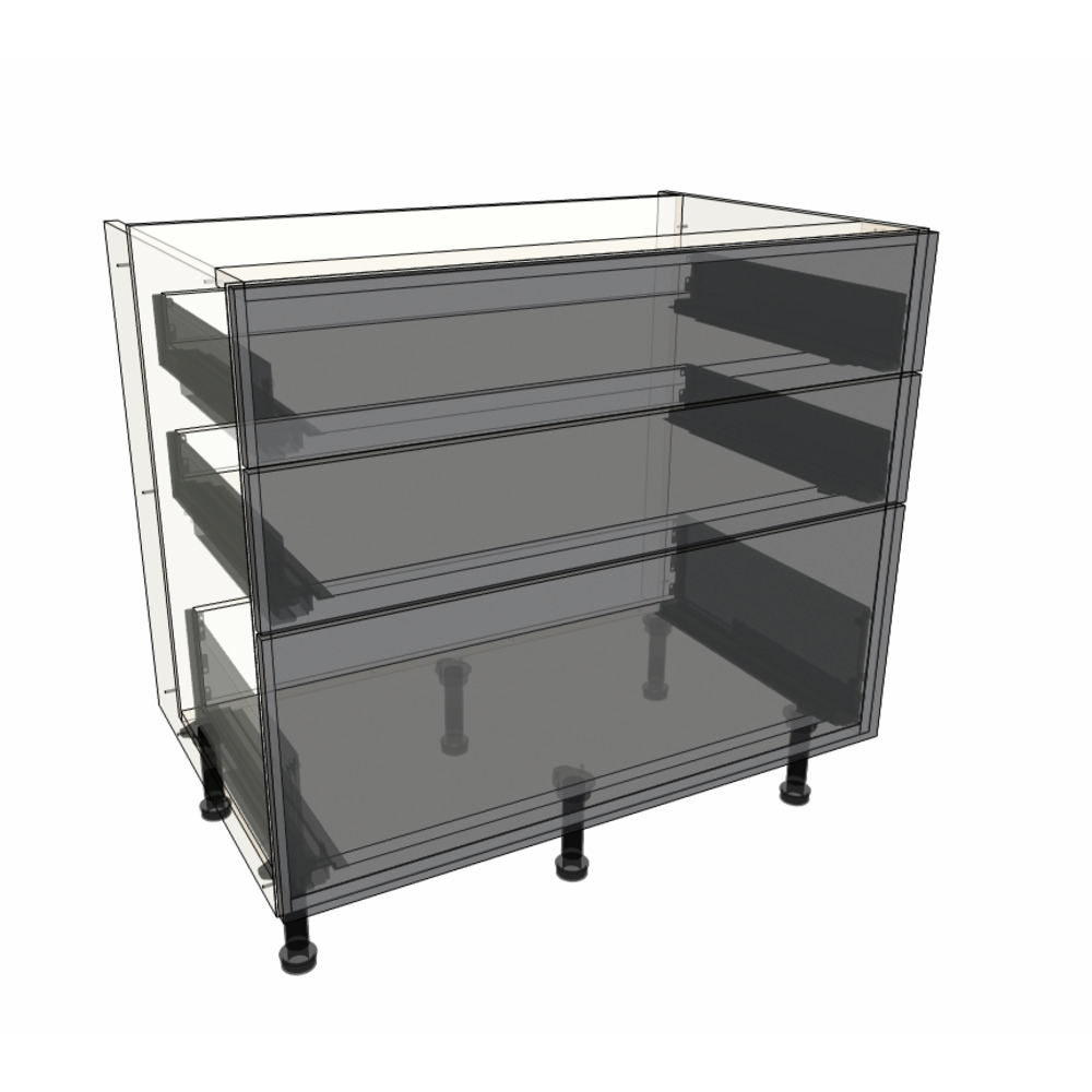 900mm 3 Drawer Base Cabinet