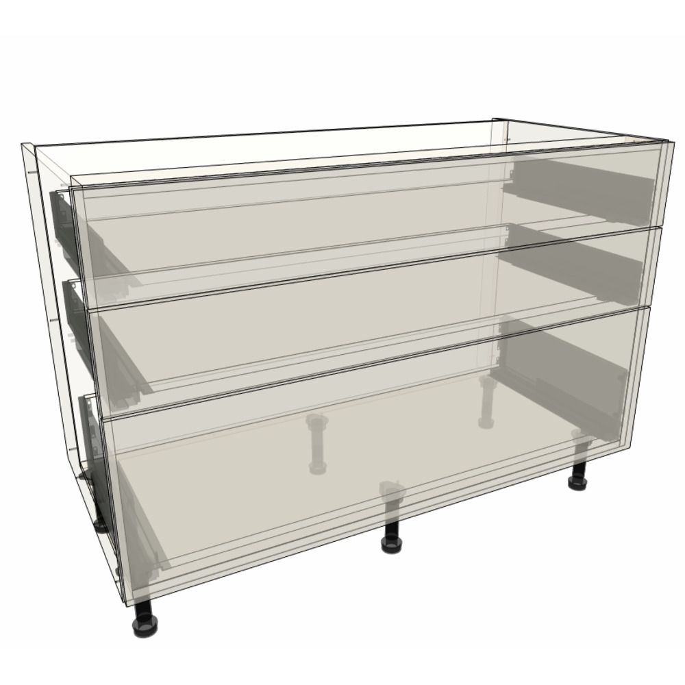 1200mm 3 Drawer Base Cabinet