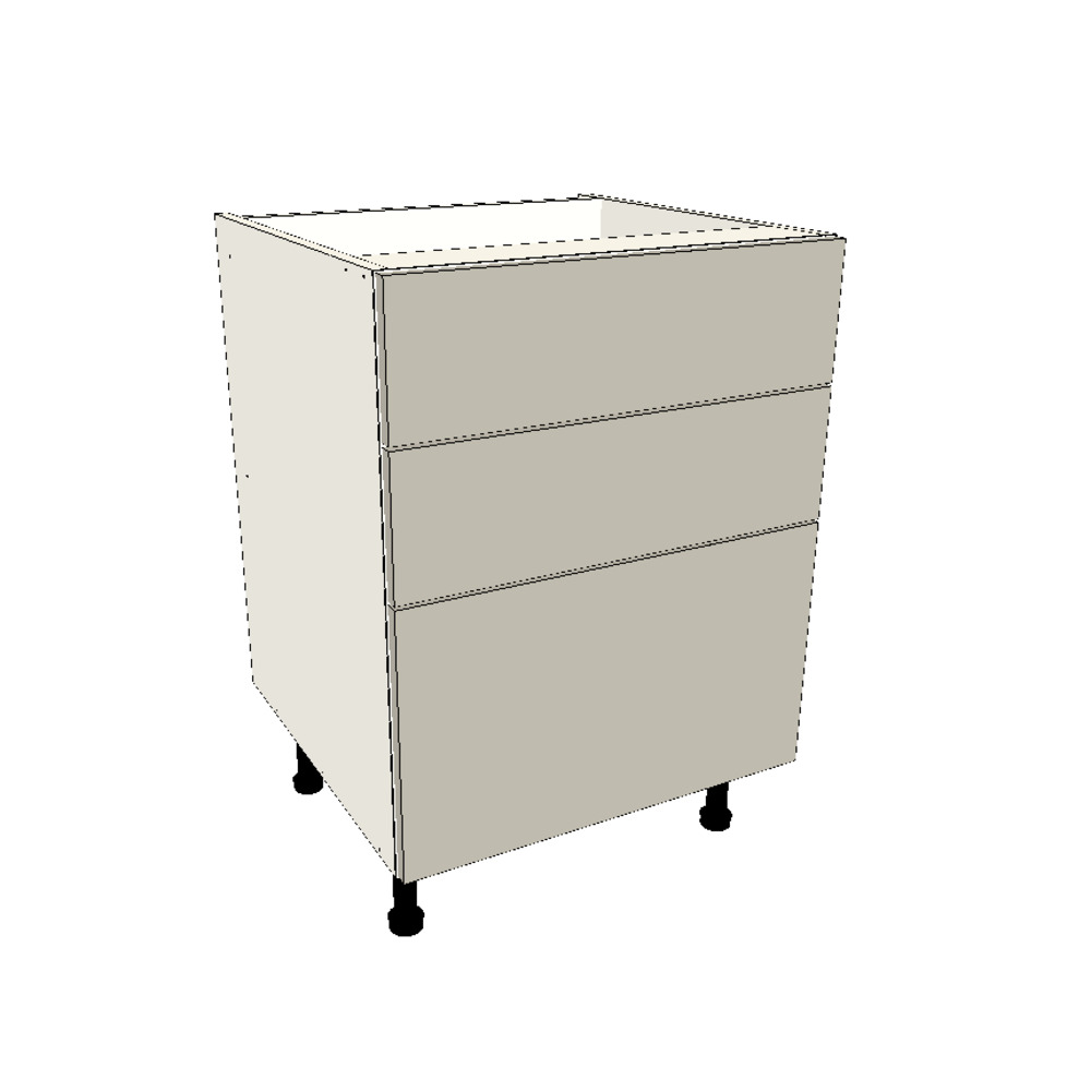 600mm 3 Drawer Base Cabinet