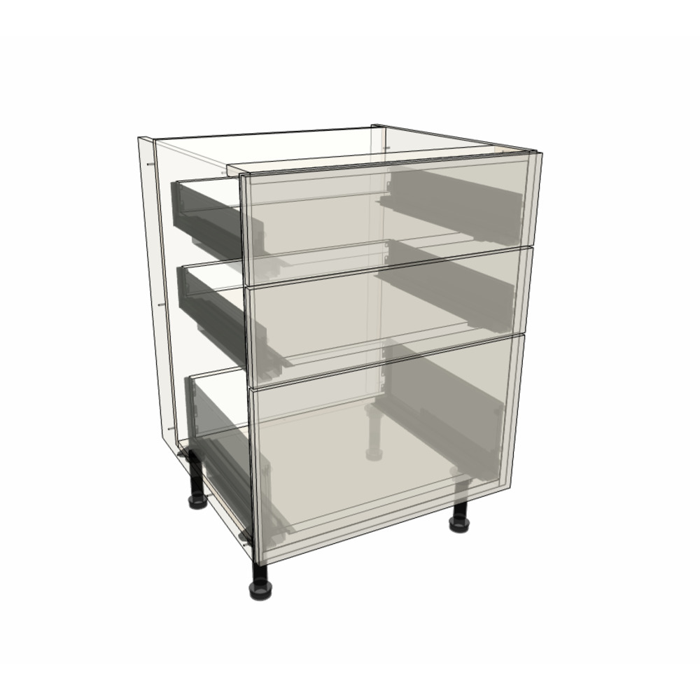 600mm 3 Drawer Base Cabinet