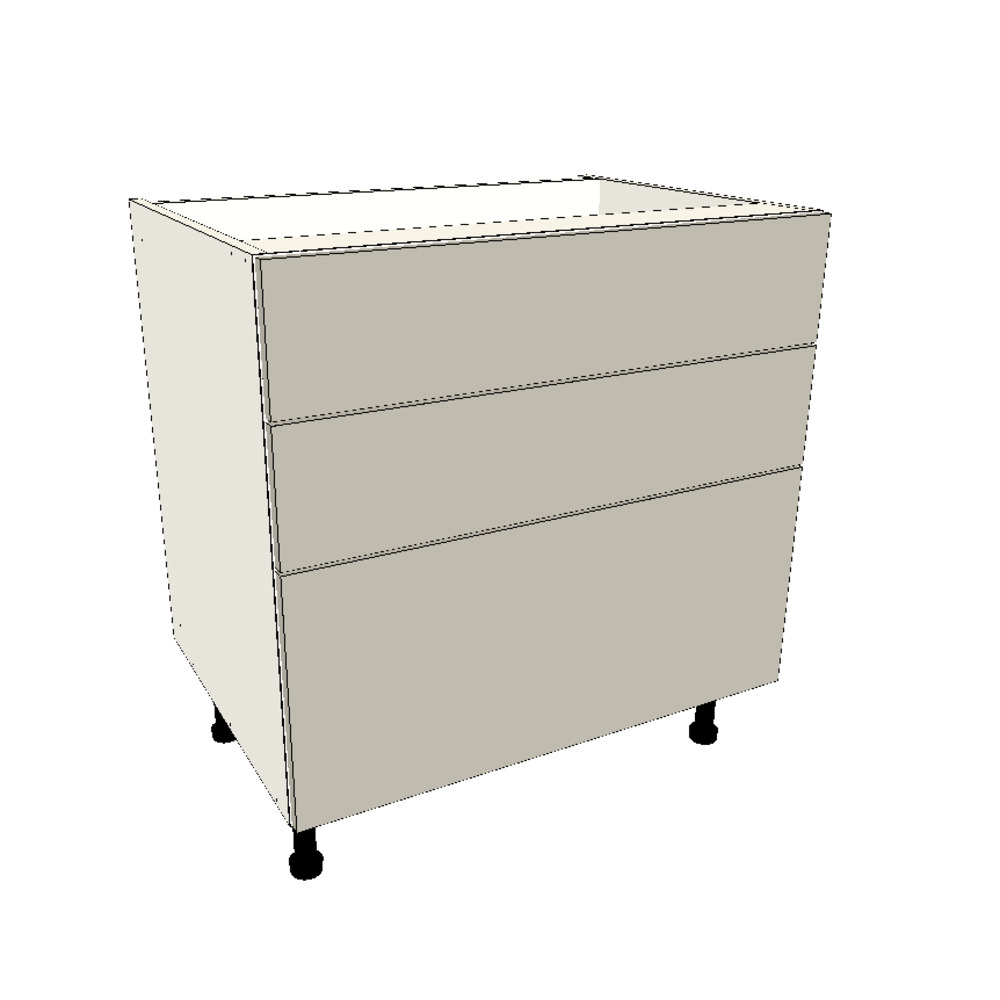 800mm 3 Drawer Base Cabinet