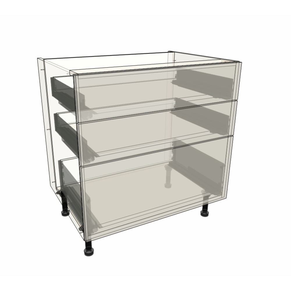 800mm 3 Drawer Base Cabinet