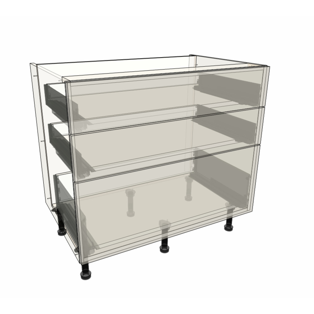 900mm 3 Drawer Base Cabinet