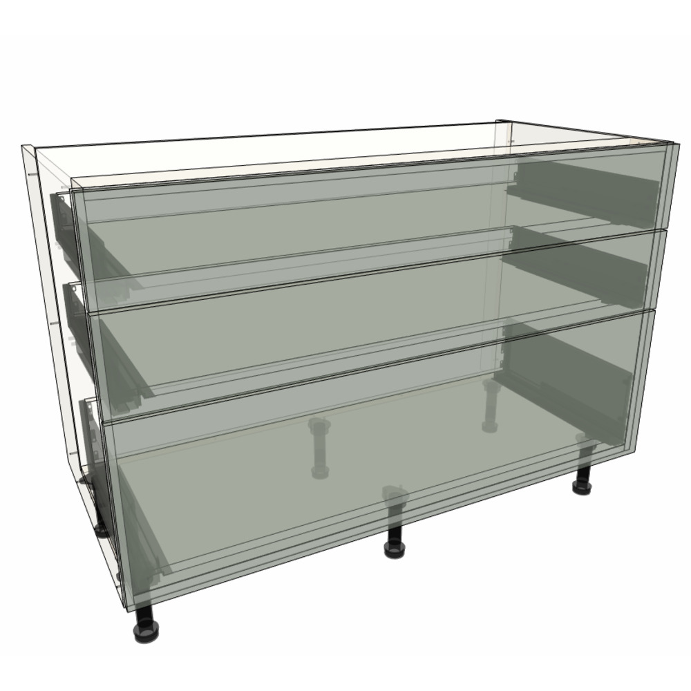 1200mm 3 Drawer Base Cabinet
