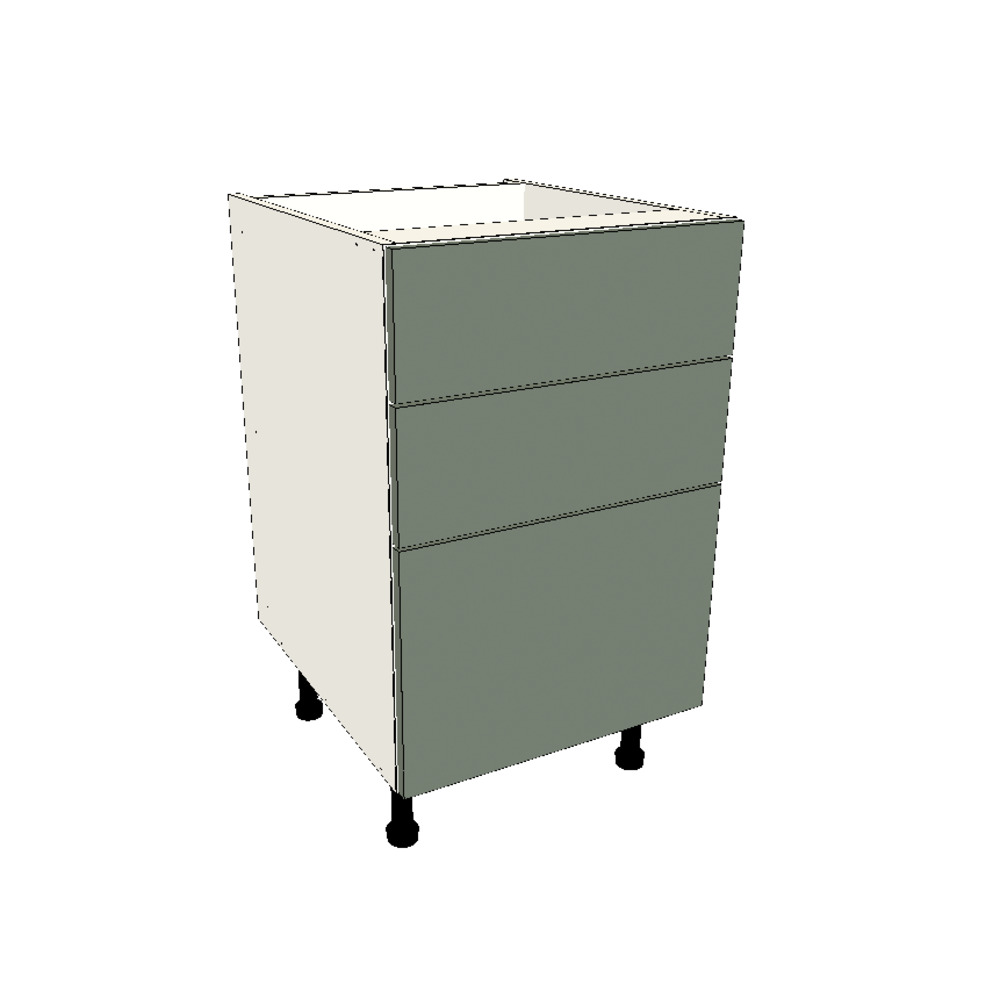 500mm 3 Drawer Base Cabinet