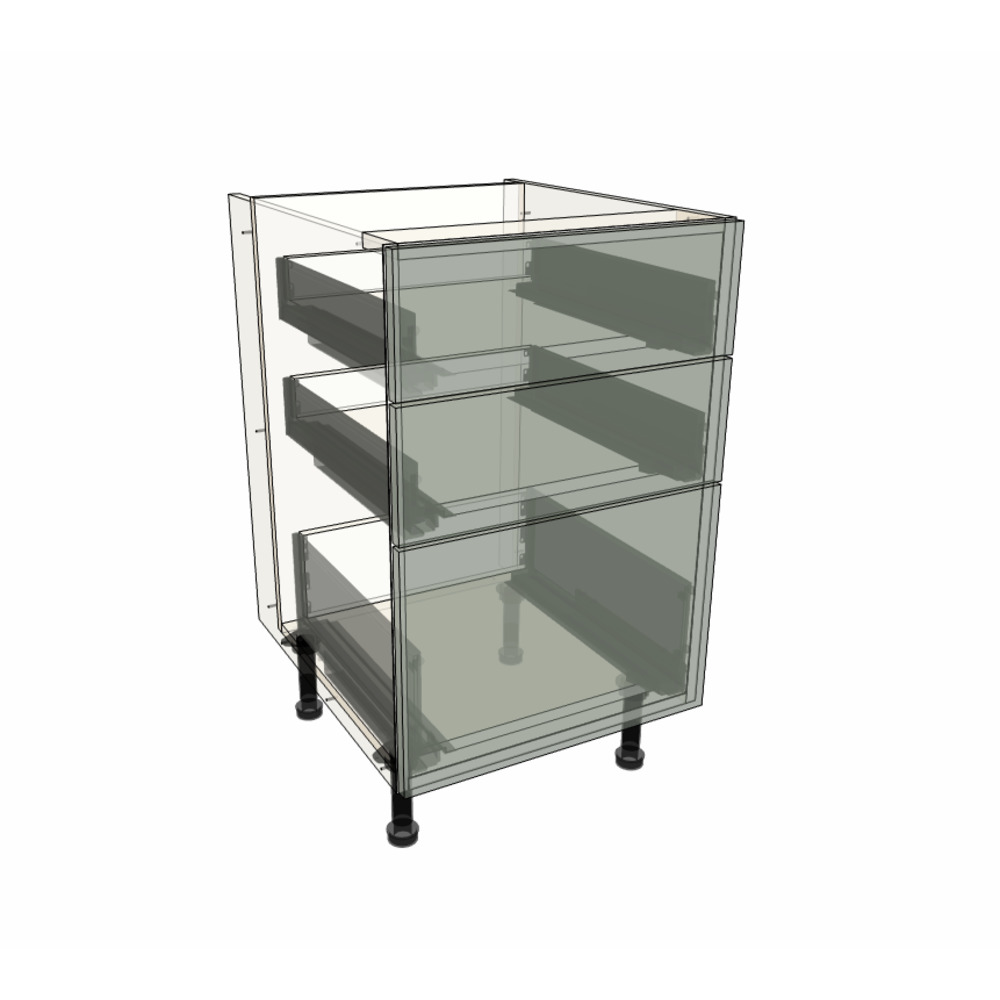 500mm 3 Drawer Base Cabinet