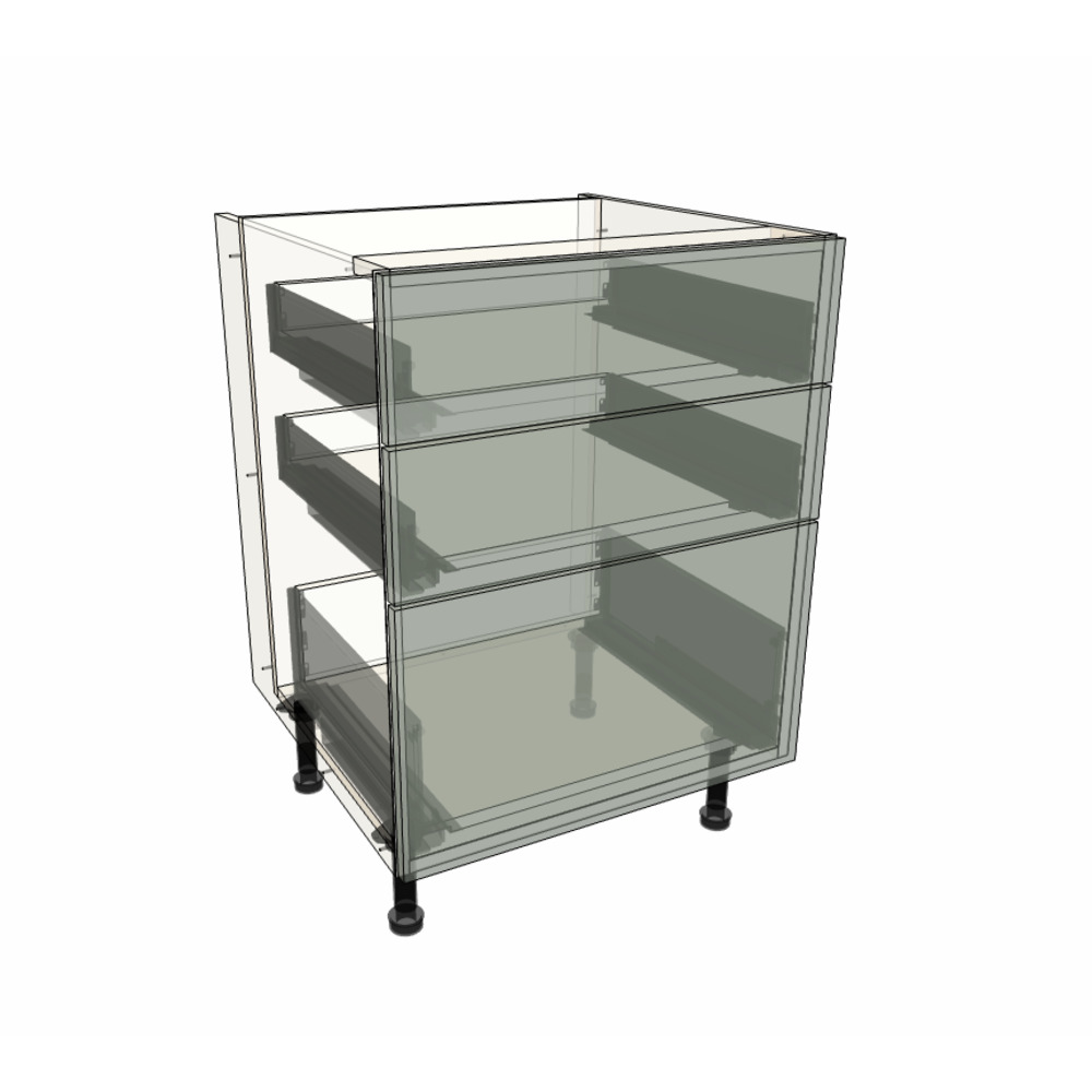 600mm 3 Drawer Base Cabinet